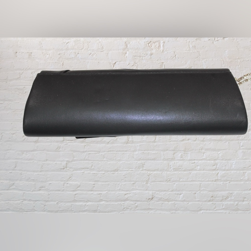 Black Leather Applique Evening Bag - Picture 2 of 6